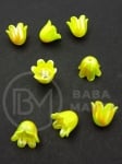 Floare 11x9mm galben AB curcubeu gaură 1.4mm 40 grame ~190 bucăți 312968