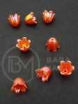 Floare 11x9mm orange AB curcubeu gaură 1.4mm 40 grame ~190 bucăți 312970