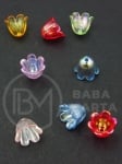 Floare 11x9mm transparent AB curcubeu mix gaură 1.4mm 40 grame ~166 bucăți 312971