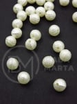 Mărgele 8mm perlă ecru relief gaură 1.8mm 40 grame ~167 bucăți 312975