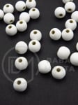 Pastel bilă 8mm alb gaură 2mm 40 grame ~130 bucăți 312986
