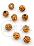 Mărgele 9x11mm imitație lemn gaură 3.5mm 40 grame ~77 bucăți 312998