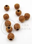 Mărgele 10x11mm imitație lemn gaură 4.5mm 40 grame ~74 bucăți 312999