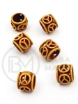 Mărgele 10x12mm imitație lemn gaură 7.5mm 40 grame ~110 pieces 313002