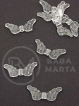 Mărgele 29x12x3.5mm aripioare transparente 40 grame ~97 bucăți 313009