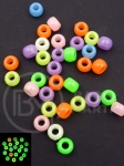 Mărgele LUMINOASE 9x6mm colorat 40 grame ~ 150 buc 313011