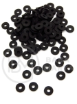 Mărgele din lut polimeric, disc Fimo 6x1mm, gaură neagră 2mm, 40 grame ~1100 bucăți 313016
