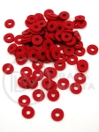 Mărgele din lut polimeric, disc Fimo 6x1mm, vișiniu, gaură 2mm, 40 grame ~1100 bucăți 313019