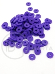 Mărgele din lut polimeric, disc Fimo 6x1mm, gaură violetă, 2mm, 40 grame ~1100 bucăți 313027