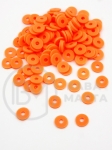 Mărgele din lut polimeric, disc Fimo 6x1mm, orificiu portocaliu 2mm, 40 grame ~1100 buc 313032