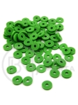 Mărgele din lut polimeric, disc Fimo 6x1mm, gaură verde 2mm, 40 grame ~1100 bucăți 313036