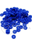 Mărgele din lut polimeric, disc Fimo 6x1mm, albastru închis, gaură 2mm, 40 grame ~1100 buc 313041