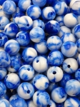 Mărgele 10mm gaură albastră 1.8mm 40g ~79 bucăți 313052