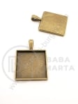Pendant 38x27mm base bronz antic pentru installation 25x25mm 1 pachet 3 buc 306810