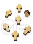 Mărgele cruce din lemn 10x15x5mm gaură 1.8mm 10 pieces 321350