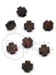 Mărgele cruce din lemn 10x10x5mm gaură 1.5mm 10 pieces 321354