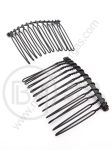 Pieptene metalic pentru păr 48x36x1mm negru 1 buc 302186