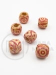Bilă din lemn vopsită 12x11mm, gaură 5mm, 40 grams ~68 pieces 327013
