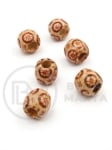 Bilă din lemn vopsită 12x11mm, gaură 5mm, 40 grams ~68 pieces 327015