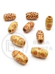 Cilindru 15x8mm lemn vopsit mix gaură 3mm 40 grame ~114 bucăți 327018