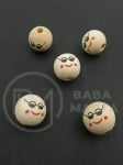 Cap sferic din lemn 18x17mm gaură 4.5mm 10 bucăți 327174