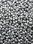 Mărgele de sticlă ~2x~1.2~1.5mm 13-0 culoare argintie calitatea I 50 grame 331842