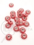 Mărgele 8.5x3.5mm argintiu roșu brad 1 pachet 40g ~280 buc 311890