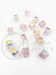 Cub de cristal 5.5x5.5mm gaură AB 1.5mm 1 pachet 10 bucăți 335002