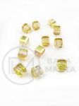 Cub de cristal 5.5x5.5mm gaură AB 1.5mm 1 pachet 10 bucăți 335003