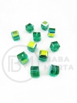 Cub de cristal 5.5x5.5mm gaură AB 1.5mm 1 pachet 10 bucăți 335007