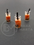 Pendant borcan de sticla 18x10mm cu cocktail de fructe 1 pachet 2 bucati 335481