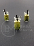 Pendant sticla borcan 18x10mm cu smoothie de fructe 1 pachet 2 bucati 335487