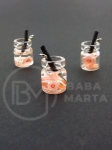 Pandantiv borcan de sticla 14x10mm cu cocktail de fructe 1 pachet 2 bucati 335524