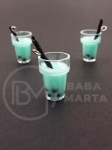 Pandantiv borcan plastic 20x13mm cu cocktail de fructe 1 paquet 2 pieces 335555