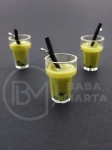 Pandantiv borcan plastic 20x13mm cu cocktail de fructe 1 paquet 2 pieces 335559