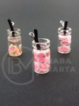 Pandantiv din sticla 18x10mm cocktail cu 2 bucati 335663