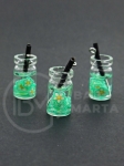 Pandantiv din sticla 18x10mm cocktail cu 2 bucati 335671