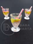 Pendant cupă plastic 25x17mm cu orificiu pentru cocktail 2mm 2 pieces 335672