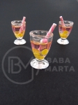 Pendant cupă plastic 25x17mm cu orificiu pentru cocktail 2mm 2 pieces 335674