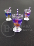 Pendant cupă plastic 25x17mm cu orificiu pentru cocktail 2mm 2 pieces 335677