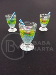 Pendant cupă plastic 25x17mm cu orificiu pentru cocktail 2mm 2 pieces 335678