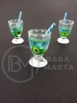 Pendant pahar plastic 25x17mm cu orificiu pentru cocktail 2mm 2 pieces 335681