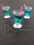 Pendant cupă plastic 25x17mm cu orificiu pentru cocktail 2mm 2 pieces 335685