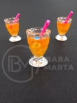 Pendant cupă plastic 25x17mm cu orificiu pentru cocktail 2mm 2 pieces 335688