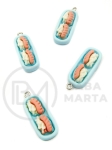 Pendant din rășină cu fursecuri ~30x~12mm 2 pieces 335898