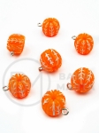 Pandantiv portocaliu 18x13x10mm gaură 2mm 4 bucăți 335909