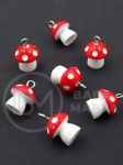 Pandantiv din cauciuc 17x12mm gaură 2mm 4 bucăți 335910