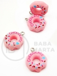 Pendant gogoașă din rășină 22x18x6mm gaură 2mm 4 bucăți 335912