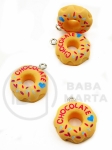 Pandantiv gogoașă din caucă 22x18x6mm gaură 2mm 4 pcs 335915