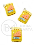 Pandantiv rășină biscuit 22x17x5mm gaură 2mm 2 buc 335917
